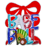 BASEBALL Sequin Bow Statement Patch
