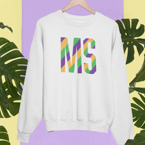 Mississippi Mardi Gras Graphic Sweatshirt