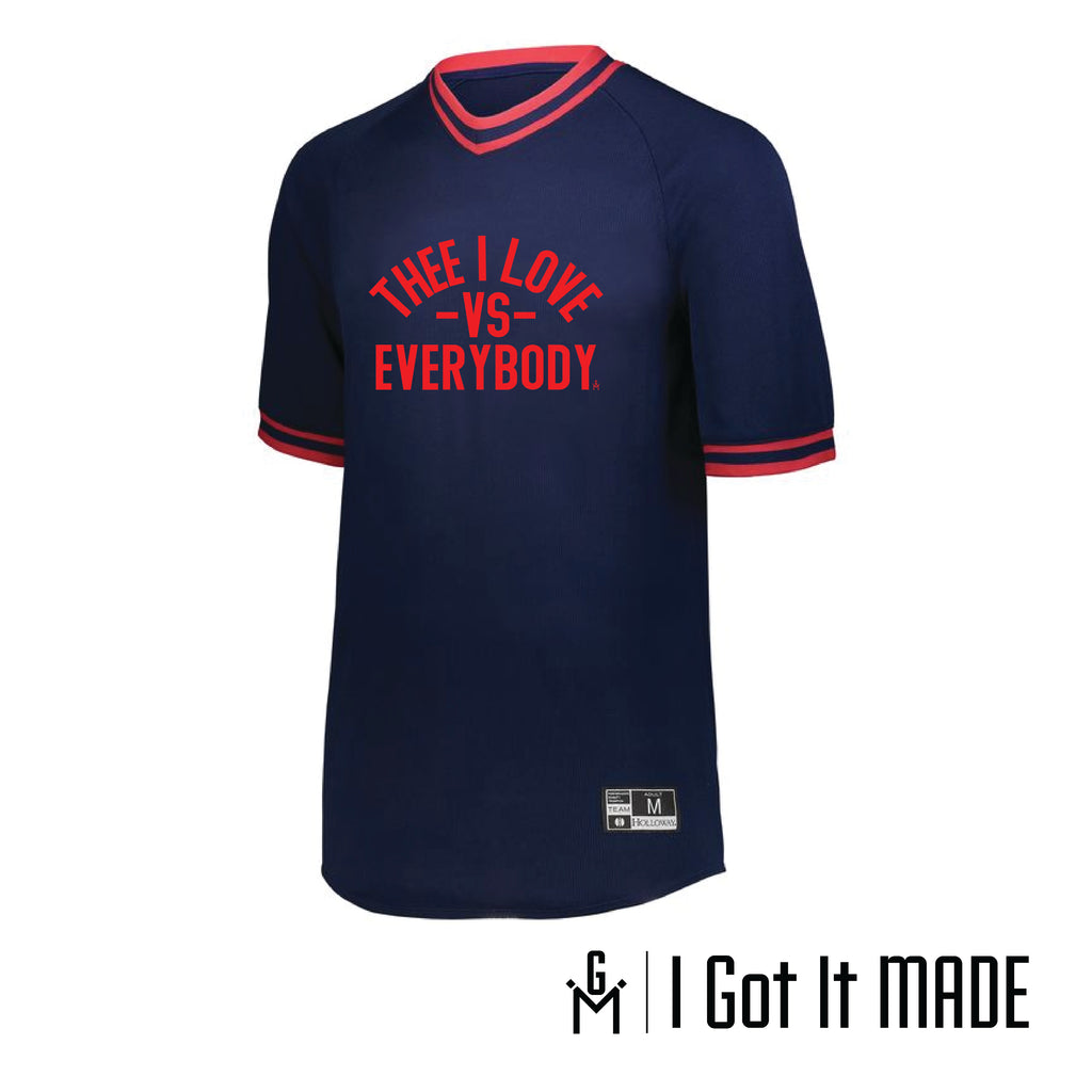 Retro V-Neck Baseball Jersey