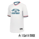 Thee I Love Vs Everybody Retro V-neck Baseball Jersey